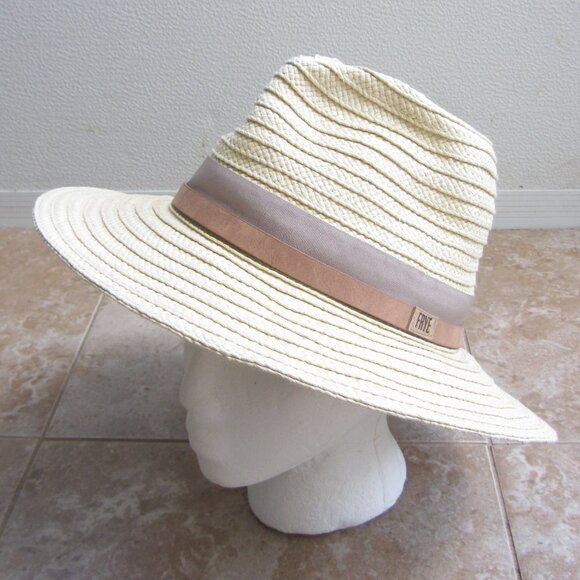 FRYE Women's OSFM Straw Fedora Sun Hat - Picture 1 of 6
